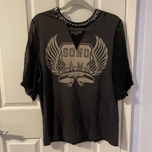 3.1 Phillip Lim t-shirt with Crystal collar